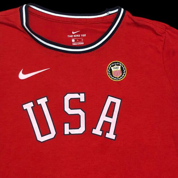 Women’s The Nike Tee USA, Red, White, &Blue; The Olympic Rings, Supersoft SZ XL - Picture 7 of 9